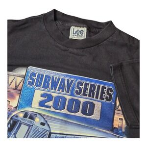 VTG Yankees vs Mets Subway Series 2000 World Series T-Shirt‎ Lee Sport Youth L